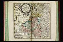 Tabula Geogr. Belgii Universi XVII Provinc. ad emendatiora Exempla adhuc edita jussa Acad. Reg. Scient. et Eleg. litter Boruss. descripta