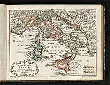 Nova Totius Italiae cum adjacentibus Majoribus et Minoribus Insulis Tabula.