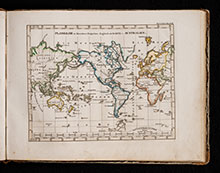 Planiglob in Mercators Projektion. Zugleich als Karte v. Australien.